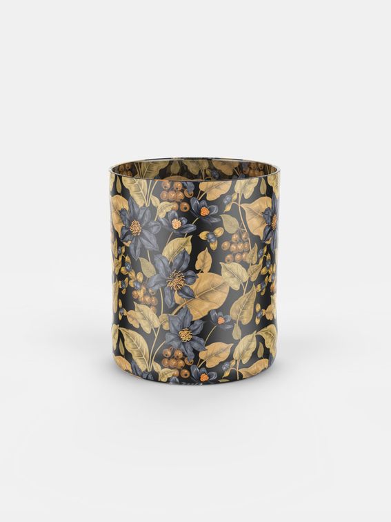 Custom Whisky Glass with flowers
