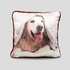 custom silk cushion with dog