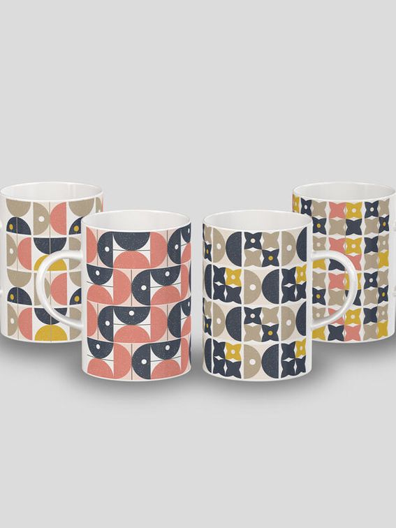 Impression sur mug en porcelaine avec design coloré