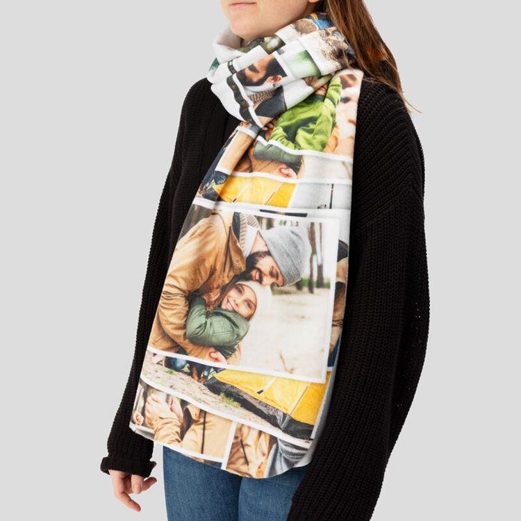 personalised blanket scarf with photo