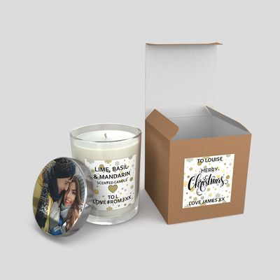 personalized Glass Candle