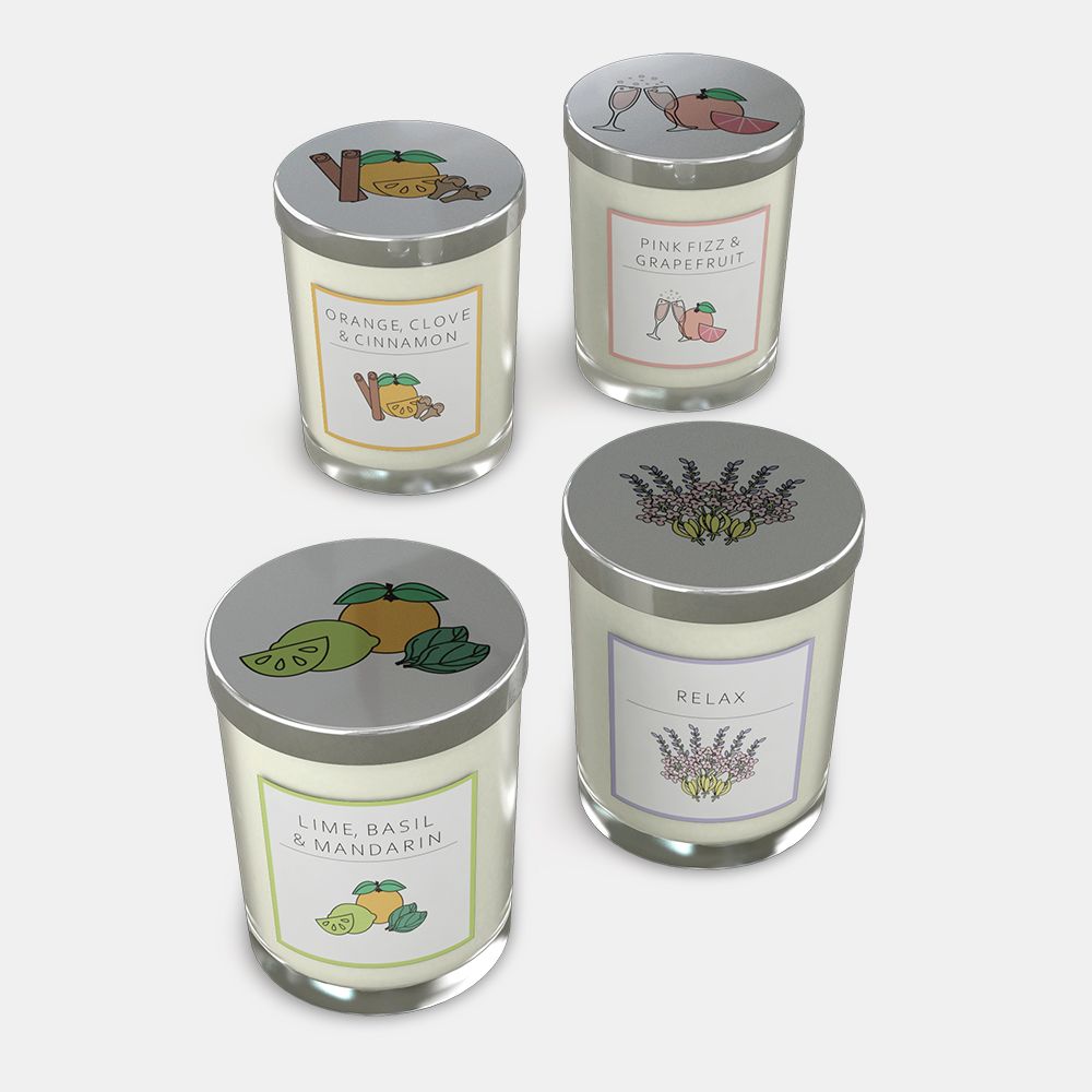 Personalised glass candles Wholesale