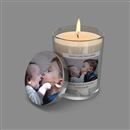 Personalized glass candles