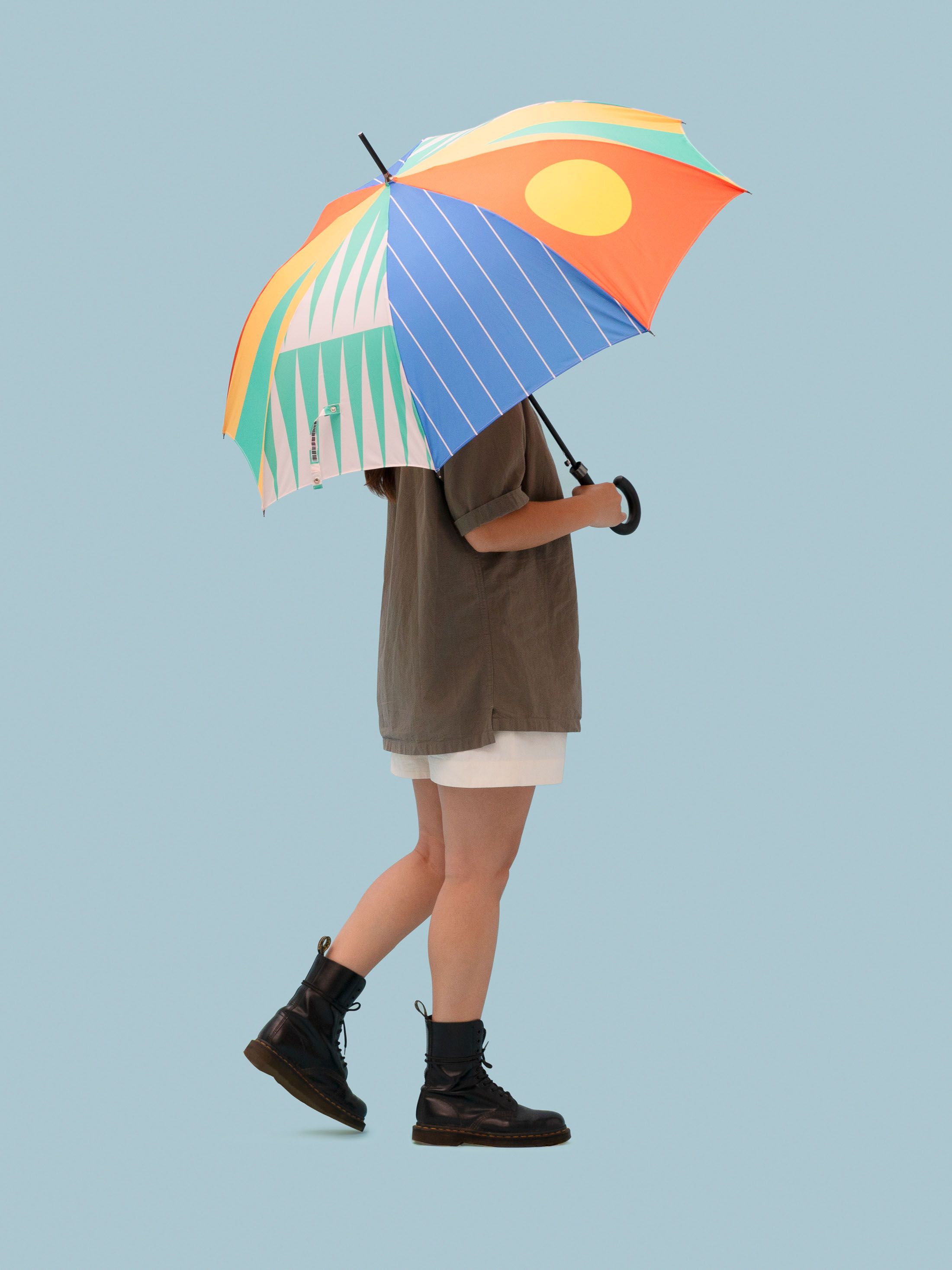 natural handle custom umbrella