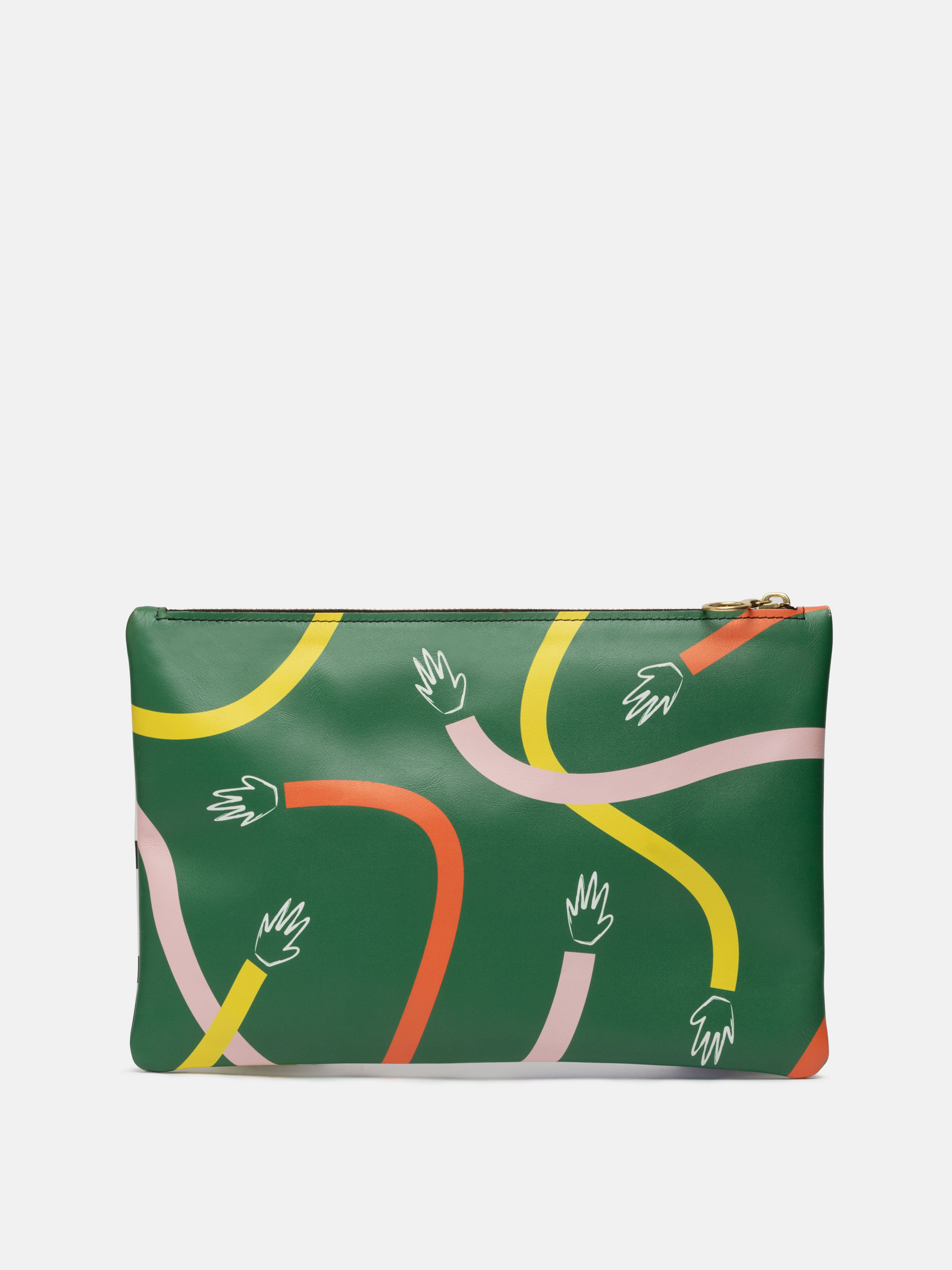 custom design leather clutch