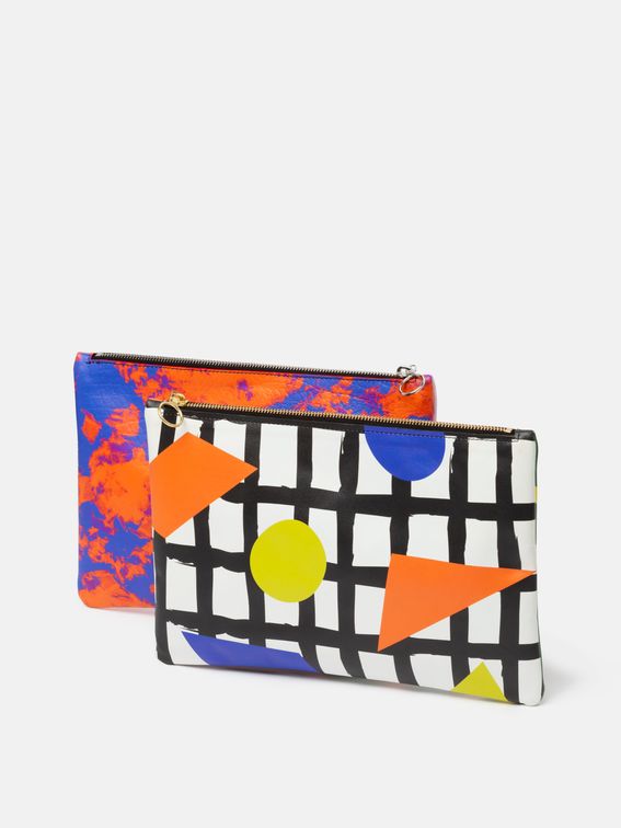 custom design leather clutch