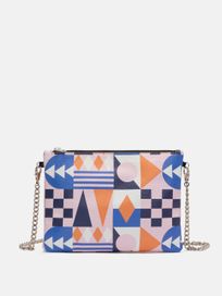 Front view of a custom cross body bag