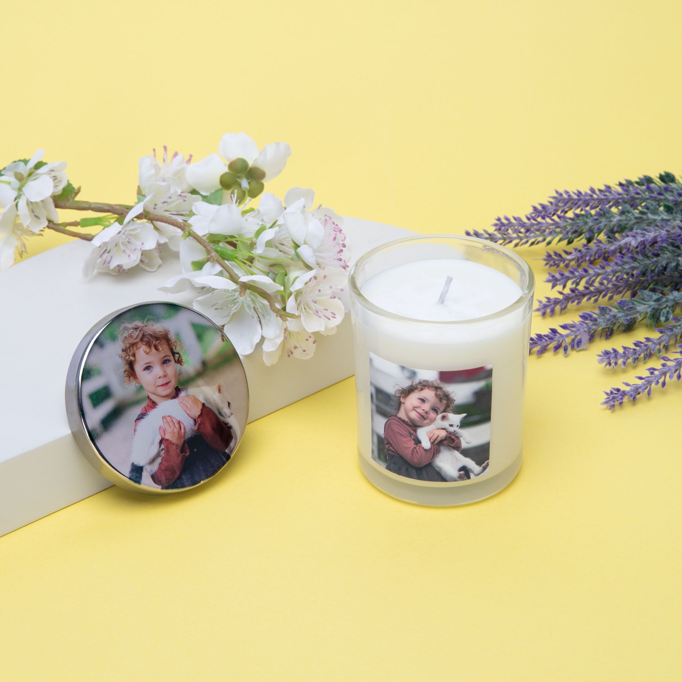 Personalisierte Kerzen mit eigenem Foto