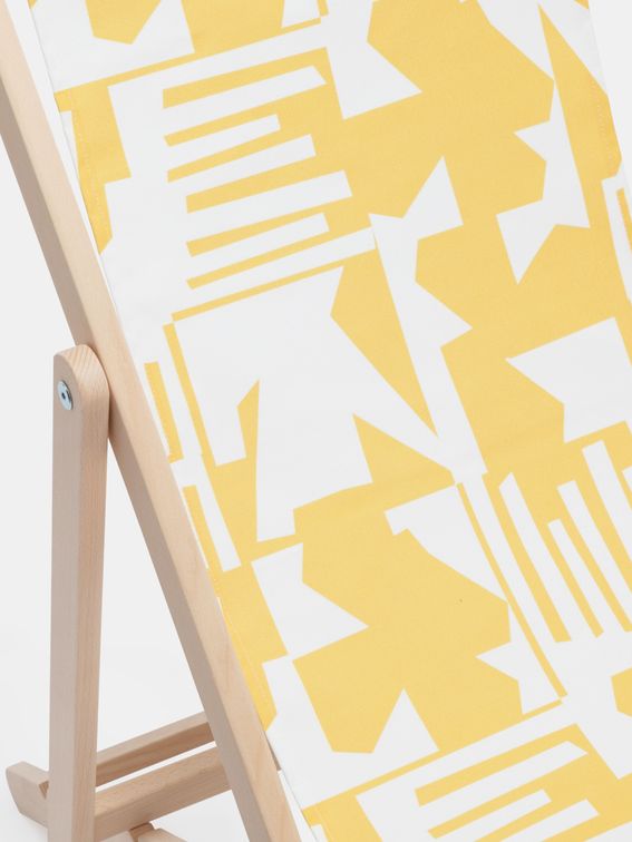 Détails du transat imprimé avec design