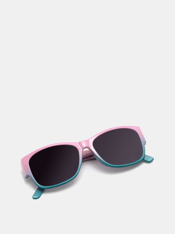 Black White Custom Printed Two-Toned UV Protection Sunglasses (Black White - Sample)