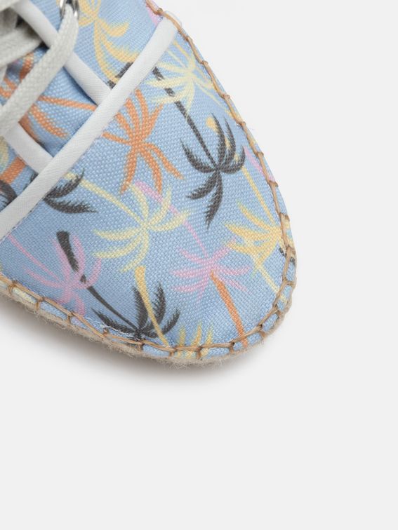 Espadrille wedge inserts real leather