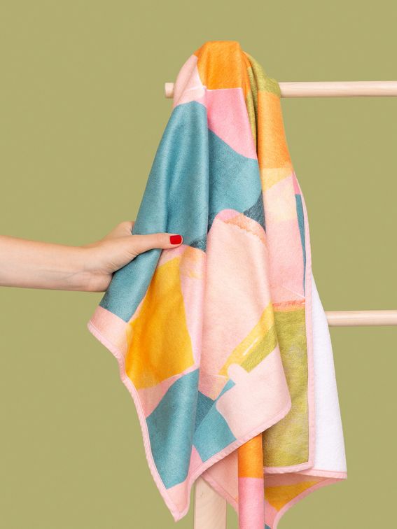 custom printed bath towels