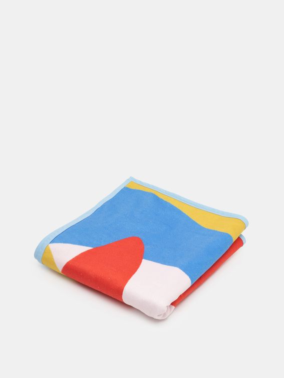 printed bath towels details