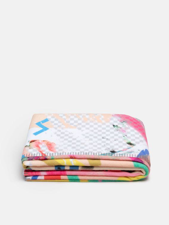 Folded view of personalised fleece blanket