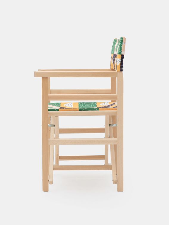 Beech wood frame detail of director's chair uk