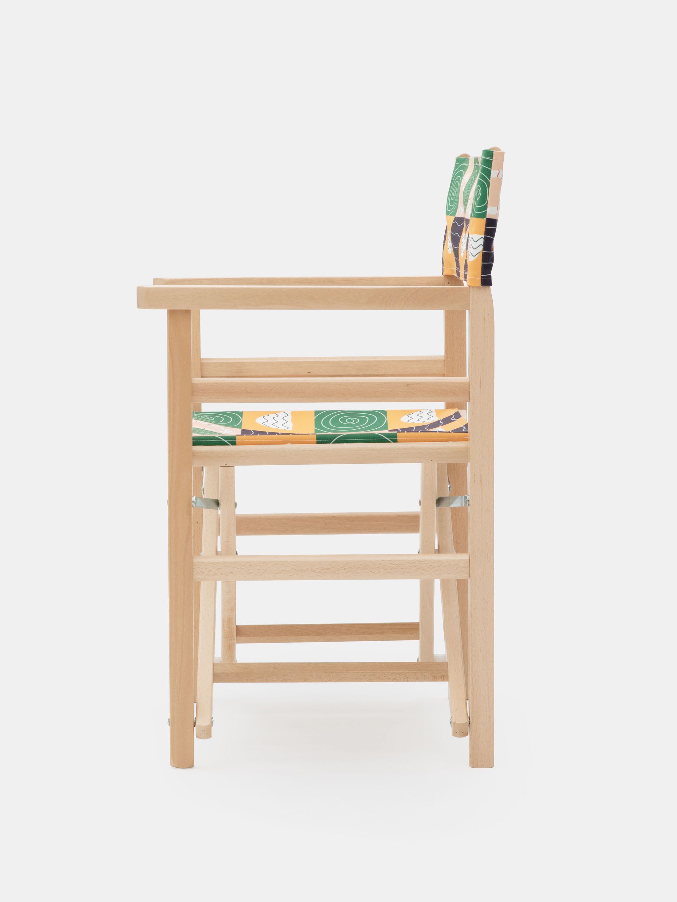 Beech wood frame detail of director's chair uk