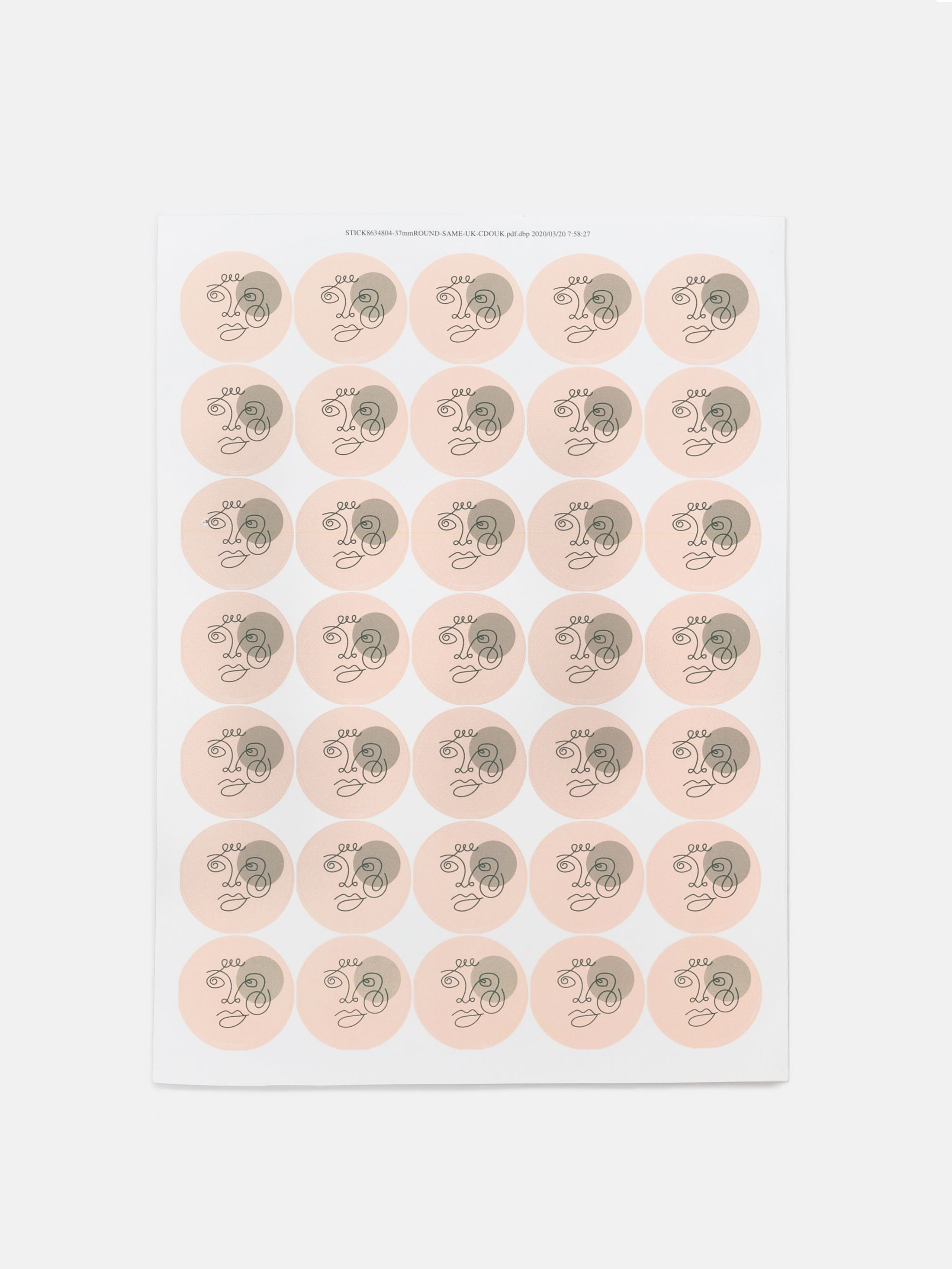 Sticker sheet personalized