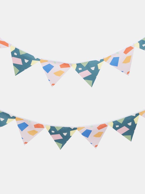 bespoke bunting in classic gingham and floral patterns