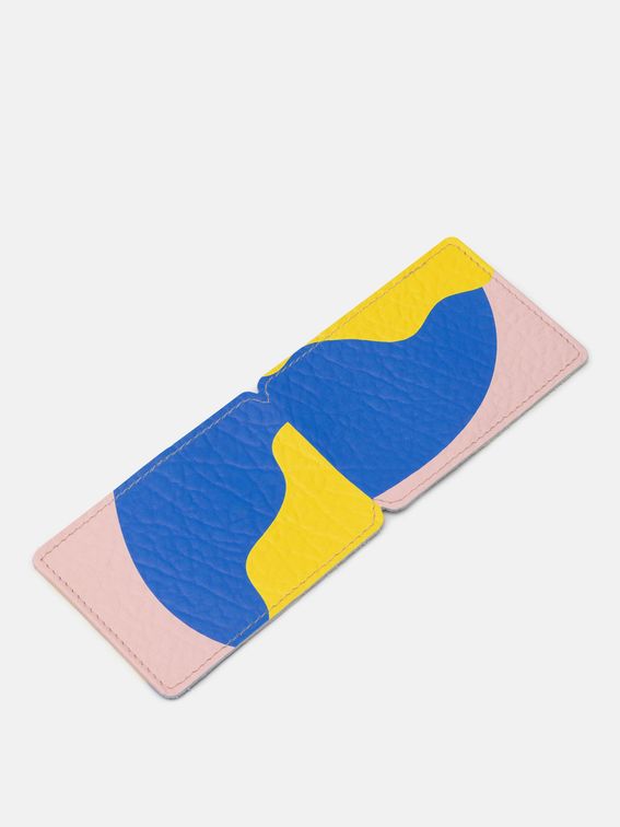 leather printed travel card holder