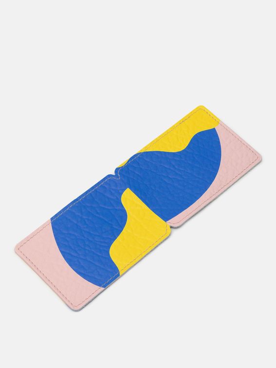 leather printed travel card holder