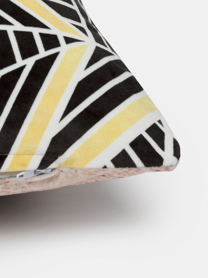 plump custom printed cushions zip close up