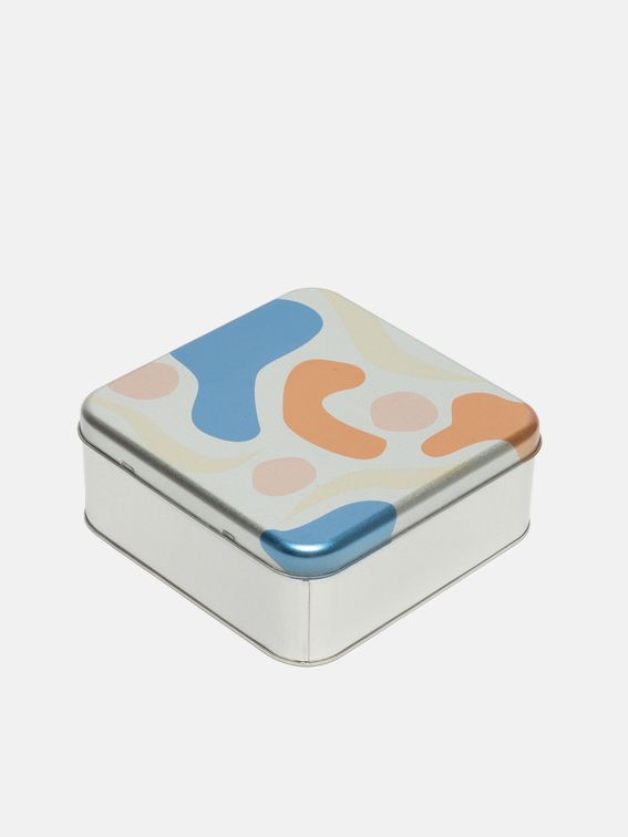 Print personalized square tin lid design