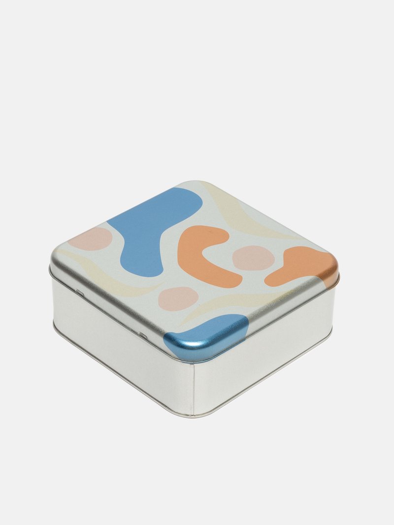 Print personalized square tin lid design