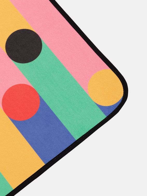 alfombrilla de bano personalizada con ribete de color a elegir