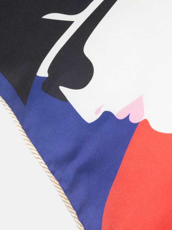 printed silk cushions