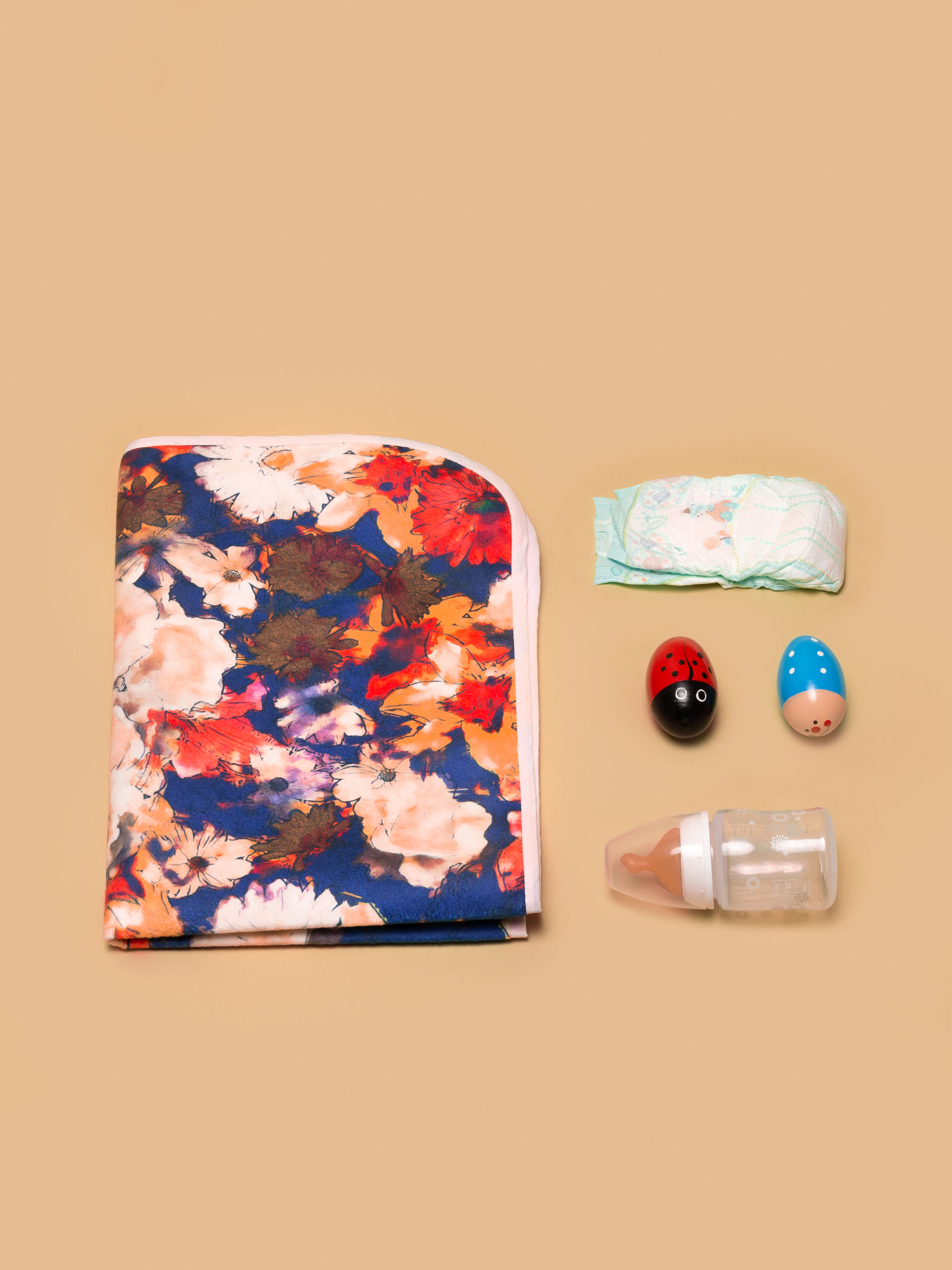 baby changing mat easily rolled up and put into baby bag