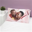 personalised heart pillow case