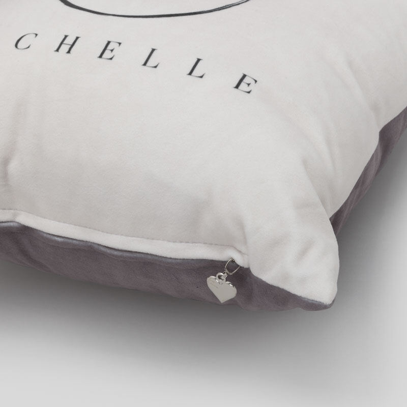logo print cushion