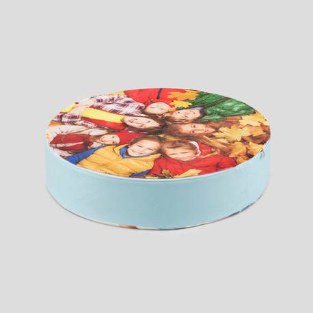 personalised round floor cushion