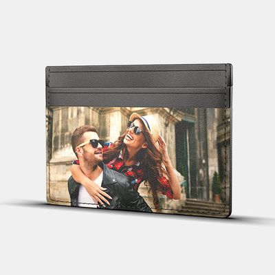 Anniversary Personalised Leather Card Case