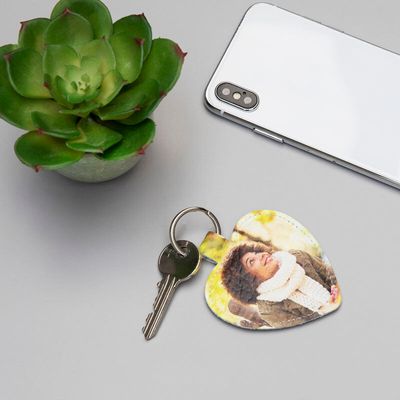 personalised heart keyring