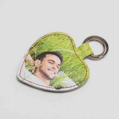 personalized heart keyring