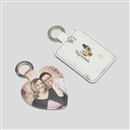 double sided photo keyrings