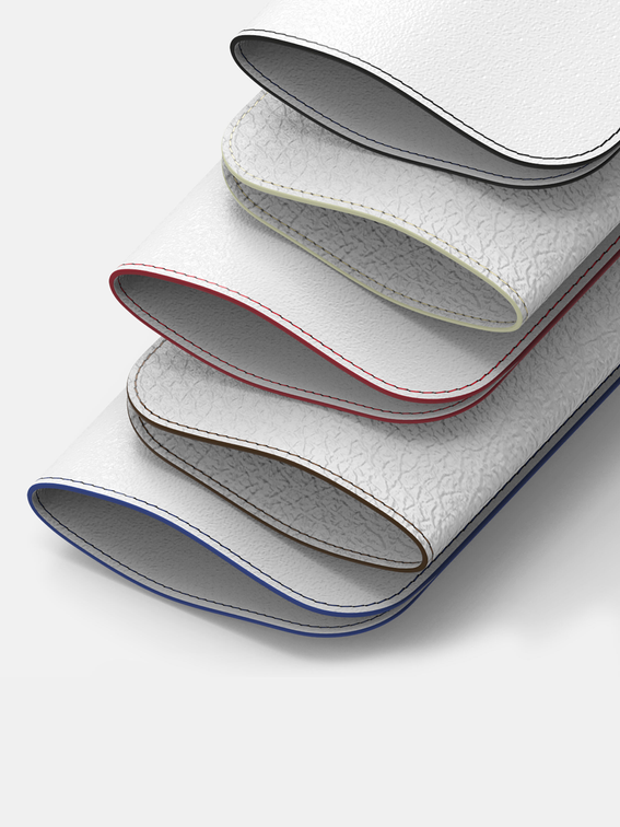 edge painted leather glasses case
