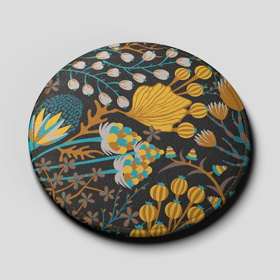 designer leather coaster set