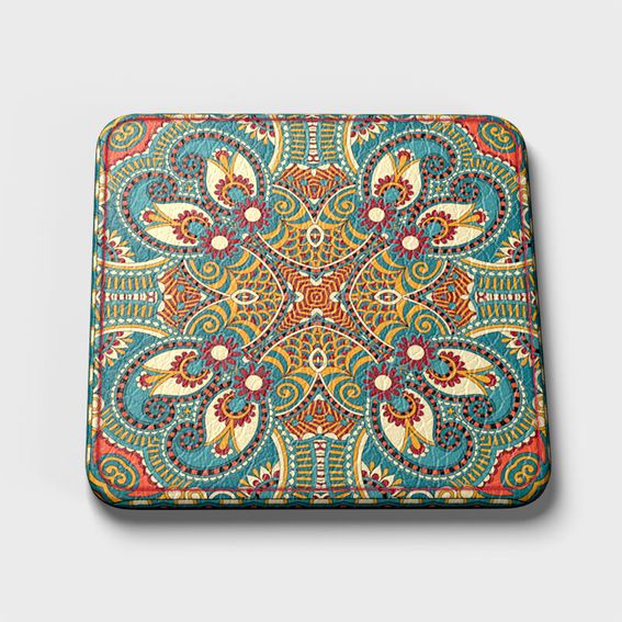 custom printed leather coasters