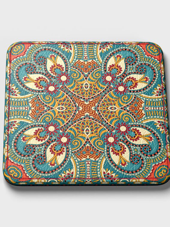 custom printed leather coasters