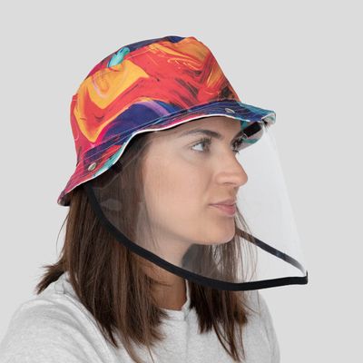 Hut mit Gesichtsschirm bedrucken