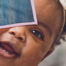 Baby towel with family photo montage