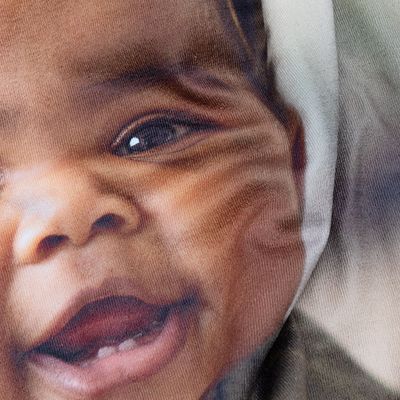 Toalla de bebé personalizada impresa con fotos familiares