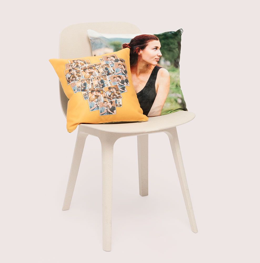 montage on a collage cushion