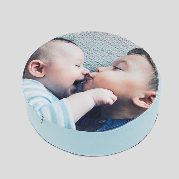 Round Floor Cushion in XXL Custom Printed Handmade