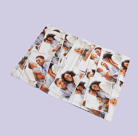design your own collage blanket