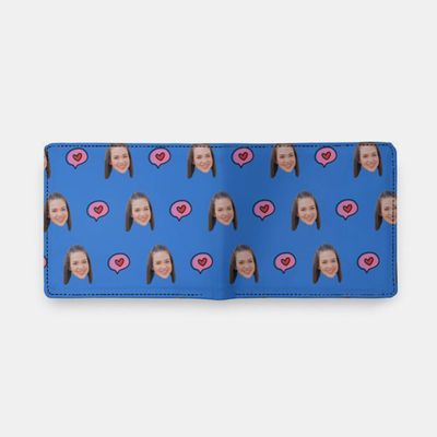 wallet with faces on it