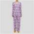 printed pajama set with faces