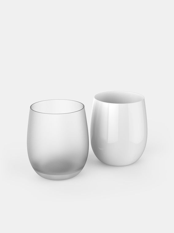 custom water glass unprinted finish options